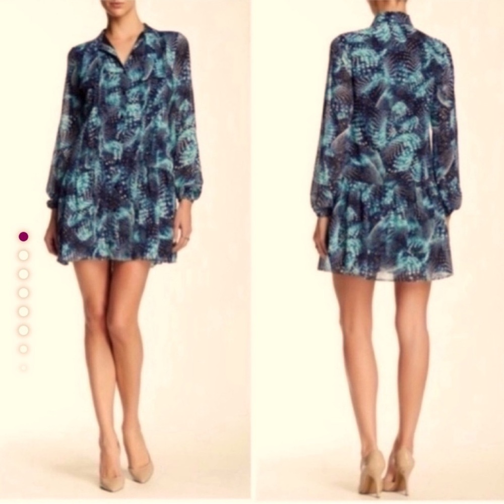 Cynthia Steffe Blue Long Sleeve Dress 2
